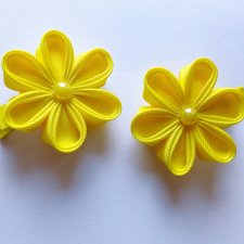 Komplet żółtych spinek