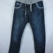 Voodoo Dolls spodnie cieńszy dżins na ściągaczu w pasie / 14L