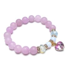 Blue and lavender /heart/ - bransoletka /29-12-24/