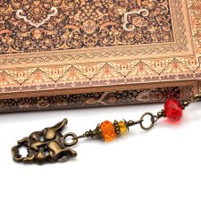 Zakładka do książki swarovski mosiądz maska demona hannya