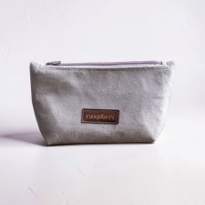 Kosmetyczka MIDI z szarego weluru