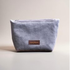 Szara kosmetyczka MAXI z weluru