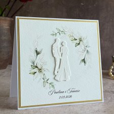 Kartka na ślub w ozdobnej kopercie, W 65b