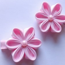 Komplet różowych spinek