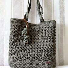 AŻUROWA TORBA ZE SZNURKA BAWEŁNIANEGO