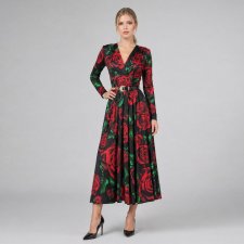 Amelia - Królowa Róża - rozkloszowana sukienka