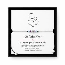 Bransoletka dla Mamy na Dzień Matki – howlit, akwamaryn, ametyst