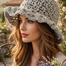 Ręcznie robiony kapelusz typu Bucket Hat