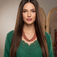 Elegancki Naszyjnik Choker z Karmelowego Szkła i Złotych Koralików - Ręcznie Pleciona Makrama