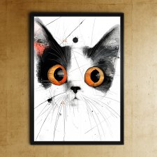 Kot Rysunkowy 1 - grafika na plakacie na A3
