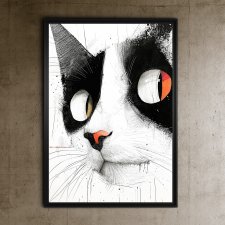 Kot Rysunkowy 2 - grafika na plakacie na A3