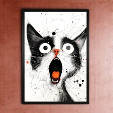 Kot Rysunkowy 3 - grafika na plakacie na A3