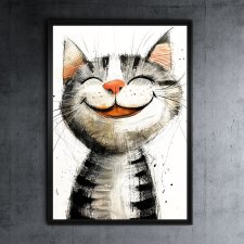 Kot Rysunkowy 4 - grafika na plakacie na A3