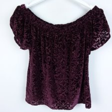 Hollister bluzka hiszpanka z aksamitnym wzorem / L