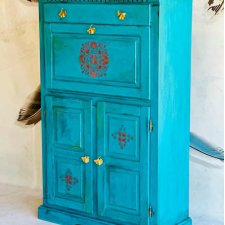 Barek, szafka kolorowa, styl boho, meble artystyczne, unikat, art