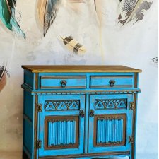 Komoda z wzorami, kolorowa, oryginalne uchwyty , meble artystyczne, unikat, art -  Komoda z wzorami, kolorowa, oryginalne uchwyty , meble artystyczne,