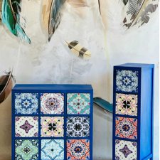 Komoda, szafka kolorowa, styl boho, meble artystyczne, unikat, art