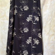 100% Silk WINDSMOOR elegancka granatowa  sukienka na podszewce
