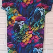 Sukienka. Papugi. Handmade