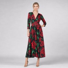 Amelia - Królowa Róża - rozkloszowana sukienka
