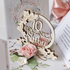 10 rocznica ślubu, aluminiowe gody, exploding box, kartka 3d