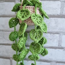 Wisząca monstera – dekoracja ścienna / boho / handmade
