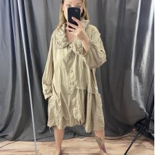 artystyczny płaszcz plus size