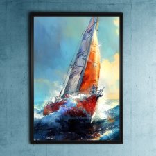 Żaglówki 1 - grafika na plakacie na A3