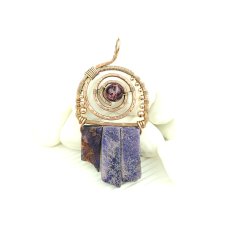 Jaspis cesarski wisiorek wire wrapping