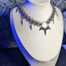 CORETHORN – Industrialny Naszyjnik Chainmail z Kolcami | 100% Stal Chirurgiczna