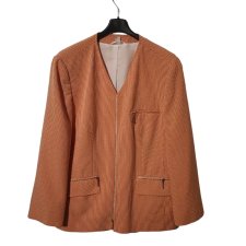 True vintage gingham blazer orange white minimalist oversized retro 80s 90s jacket
