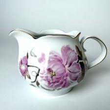 Pękaty mlecznik Jlmenau Porcelana NRD Motyw kwiatowy Vintage