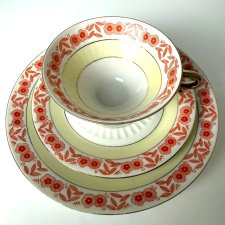 Trio zestaw śniadaniowy Hutschenreuther stara porcelana Arzberg Bavaria z lat 40 XX wieku Vintage