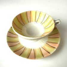 Designerska filiżanka Von Schierholz wzór geometryczny lata 50/60 Vintage Mid-Century Modern design