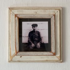 Vintage - Biała Ramka - stare drewno