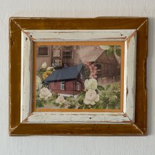 Vintage - Brązowa Ramka - stare drewno