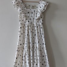 Vintage  Stories  Kappahl długa sukienka maxi w kwiatki  z falbanami 42/44 romantyczny styl cottagecore