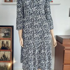 zara długa wiskozowa sukienka