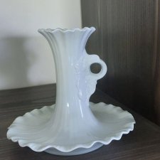 Royal Tettau  Bavaria  biały świecznik  porcelanowy  kaganek vintage