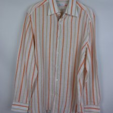 Gianpaola per Massa - Capri lniana koszula w paski len 17,5 / 44 - XXL