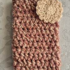 Ręcznie robione etui na telefon lub okulary – Bawełna, Boho Bronze