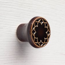 Ceramiczna gałka do mebli ciemnobrązowa, wz.3