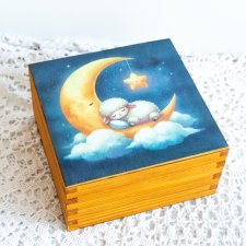 Herbaciarka / Pudełko drewniane - Herbatka na dobry sen