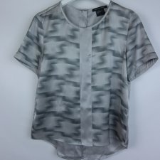 Armani Exchange satynowa bluzka krótkie rękawy / S