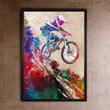 Rowerzysta BMX 2 - grafika sportowa na plakacie na A3