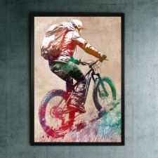 Rowerzysta 1 - grafika sportowa na plakacie na A3