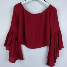 Forever 21 bluzka hiszpanka rękawy z falbanką / S