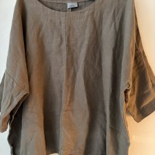 THING 100% LEN modna  duża  lniana khaki 4 XL ale na mniejsze rozmiary również