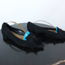 ASOS czarne czółenka tkanina zamszowa 6 / 39
