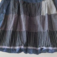Spódnica mini   bombka  patchworkowy wzór  36 alternative  y2k awangarda